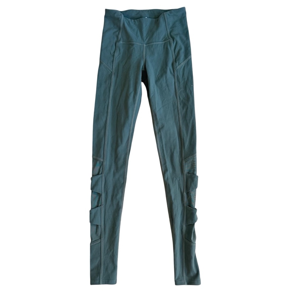 Athleta High Rise Mesh Tight Green Size XXS Full Length Compression athletic